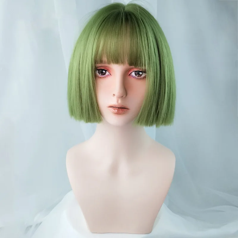 

DAN BOCosplay Lolita Wave Green Cute Party Synthetic High Temperature Cosplay Wig