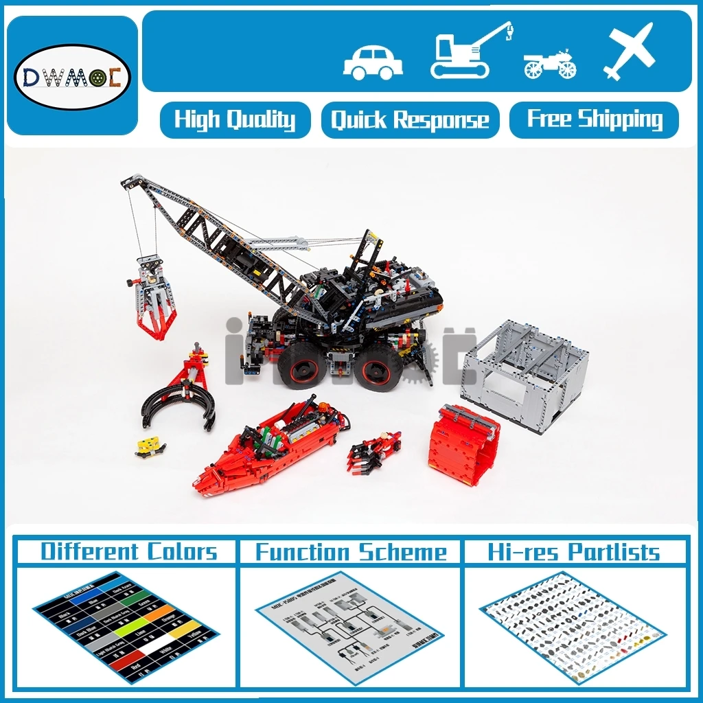 

Moc-63865 wheeled port crane 42082c mode splicing building block technology assembly Boy Gift
