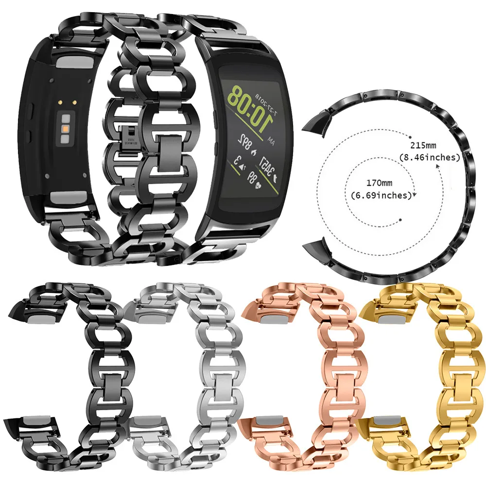 Браслет OTOKY из нержавеющей стали с цепочкой ремешок для умных часов Sansung Gear Fit 2/ 2 Pro