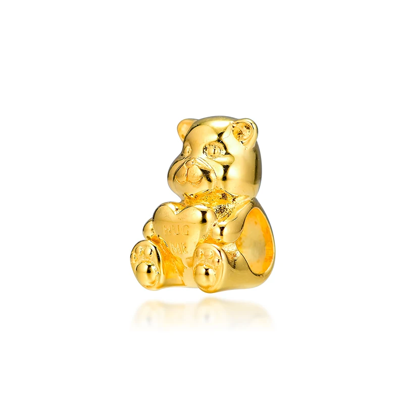 

DIY Fits for Europe Charms Bracelets Necklace 925 Sterling Silver Theodore Bear Shine Beads Jewelry Free Shipping