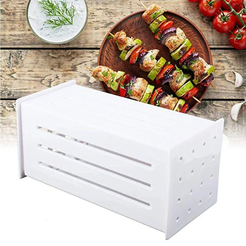 16 отверстий портативная коробочка для приготовления барбекю мяса кебаба TEENRA