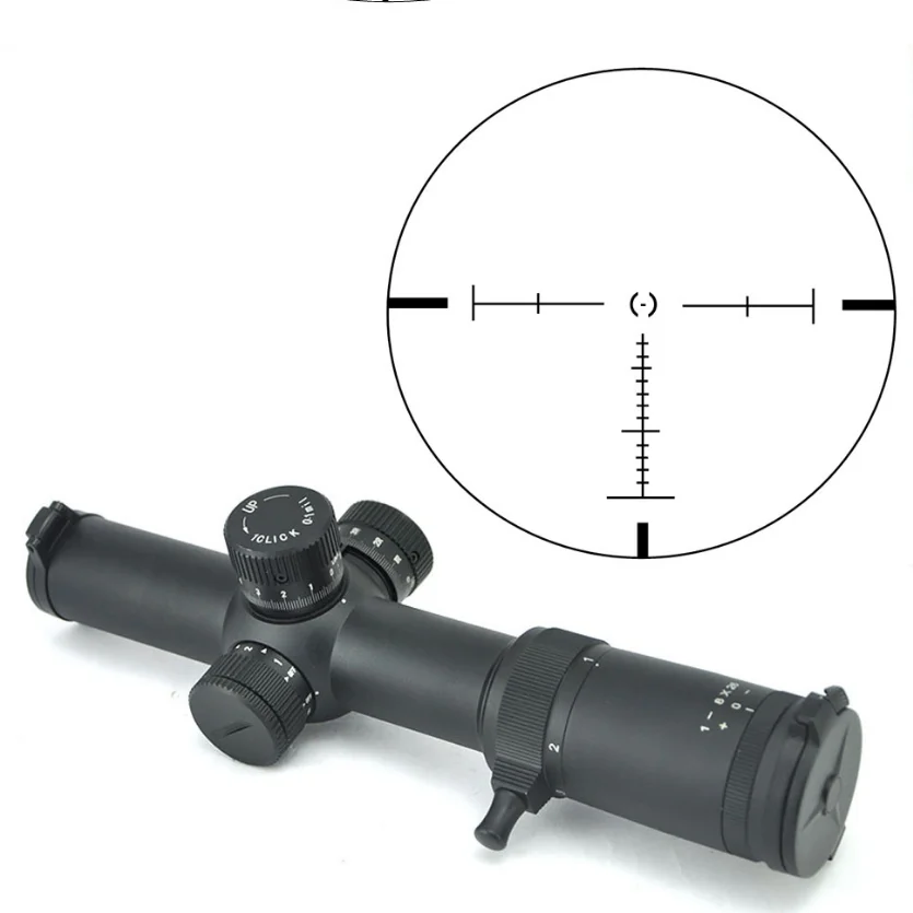 

Visionking Optics 1-8x26 First Focal Plane Riflescope 35mm Scope 1/10 MIL 1cm 0.1 MRAD Adjust fit Night Vision With 21mm Rings