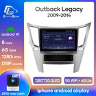 Автомагнитола Prelingcar, 2 Din, Android 10, без DVD, мультимедийный видеоплеер, GPS-навигация для Subaru Outback RHD 2009-2014, Восьмиядерный процессор