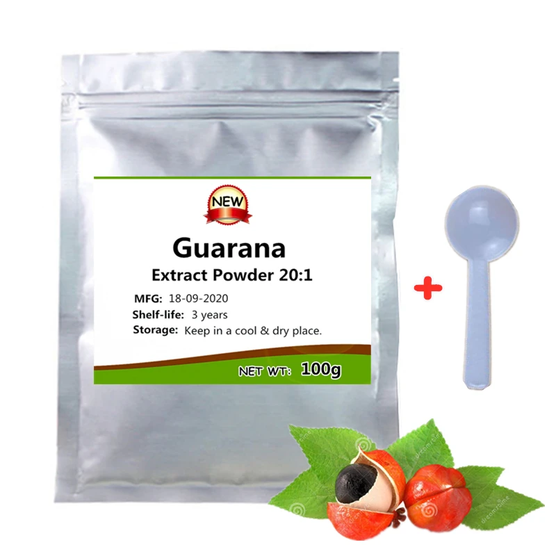 Органический порошок экстракта гуараны энергетический инструмент долговечный