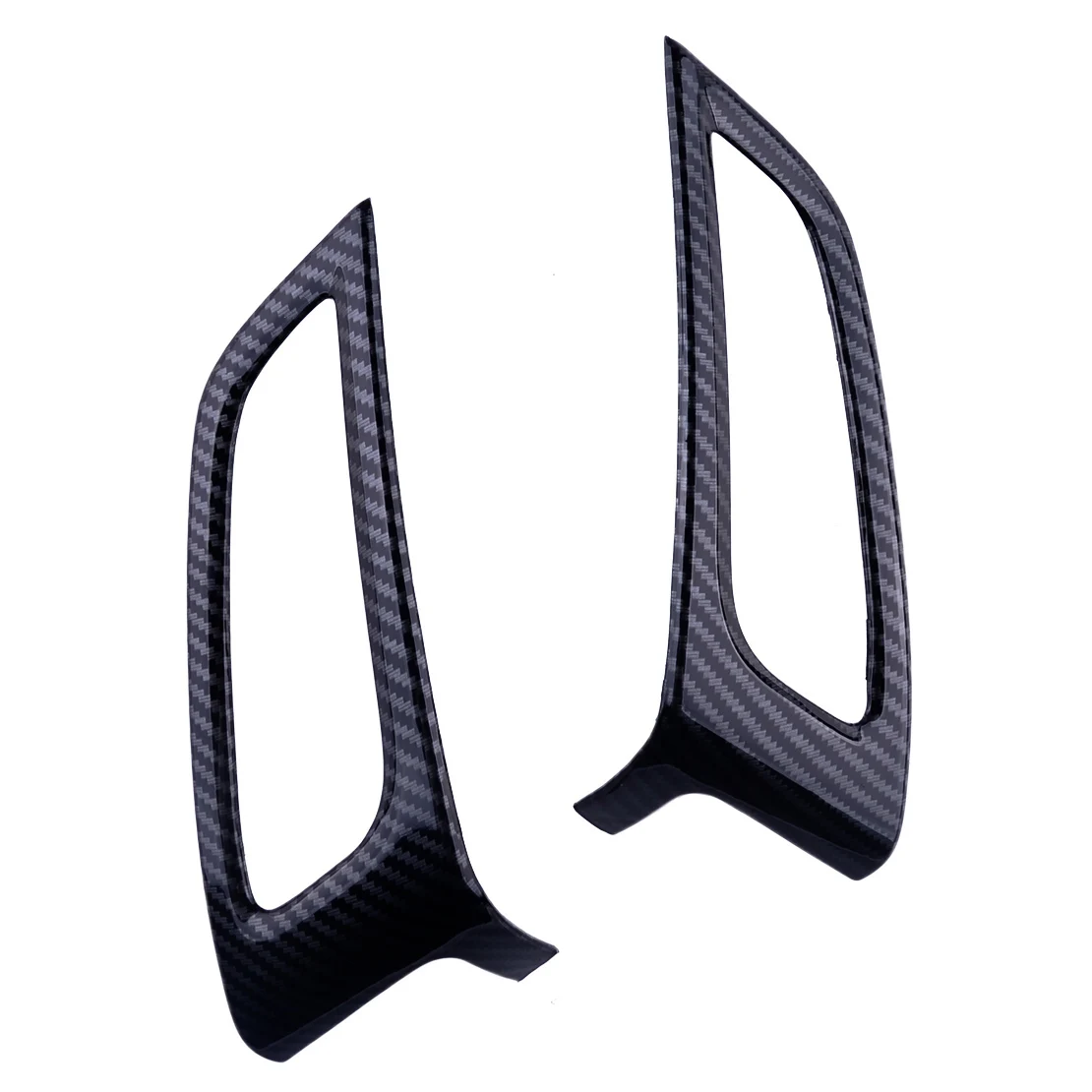 

2pcs/Set Carbon Fiber Print Interior Center Middle Dashboard Air Conditioner Vent Trim fit for Ford Focus 2015 2016 2017 2018