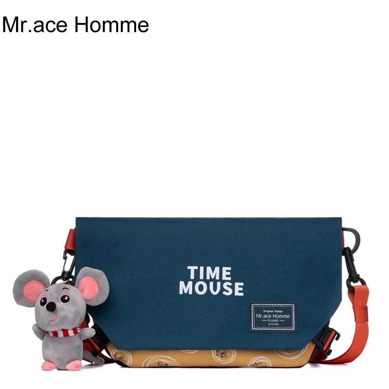 Сумка на плечо Mr.ace Homme женская с принтом Time Mouse водонепроницаемый мессенджер