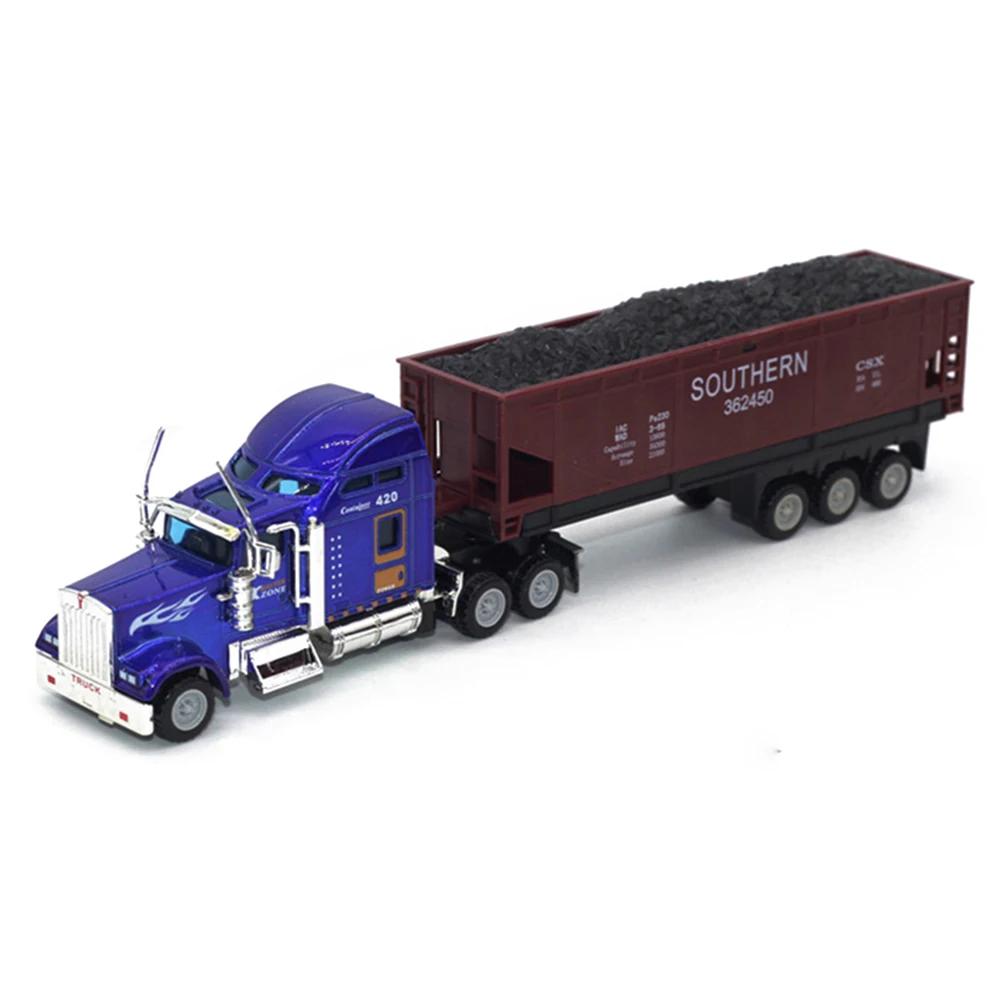 

Kid Classic Vehicles Toys Gift Assembled Model Building Kits Tool 1/65 Metal Diecast Alloy Car Carrier Truck Model