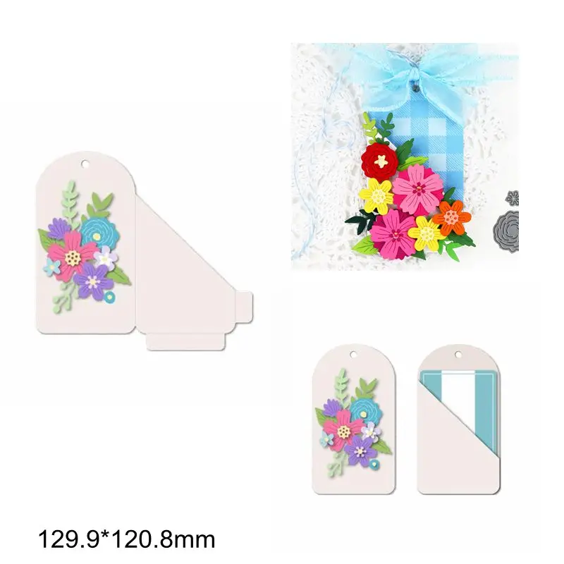 Красивые коробки с цветами и листьями карманная форма рамка металлические