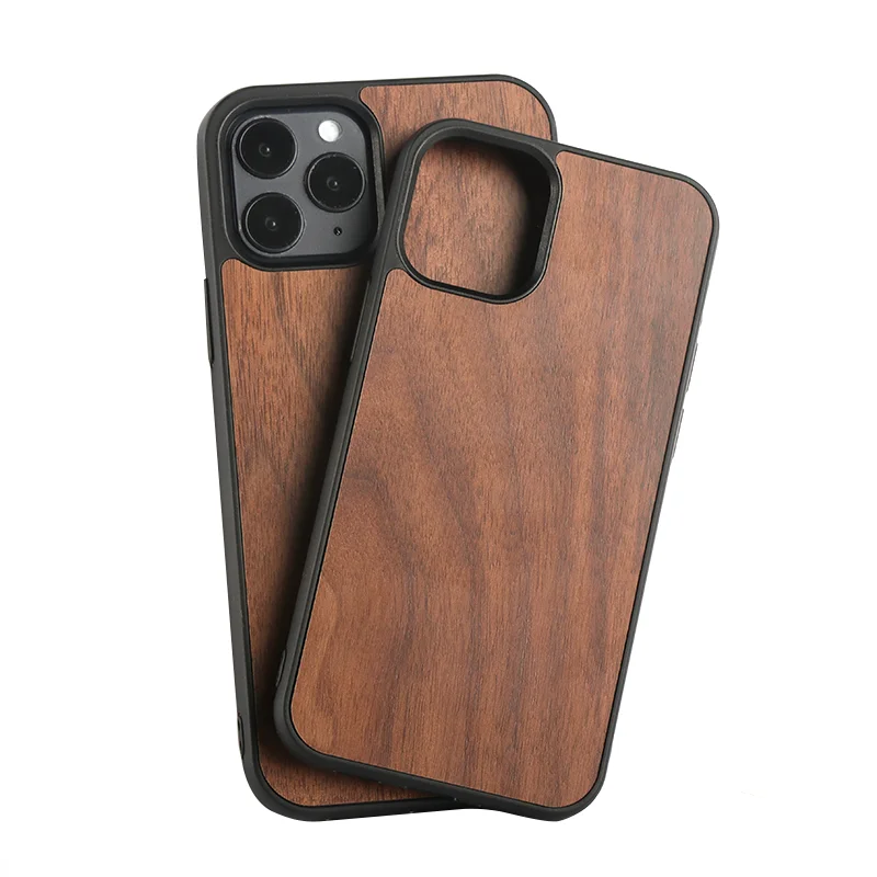 

Natural Green Real Wood Wooden Case For iPhone 12 Mini 11 Pro Max Case Cover Phone Shell Skin Bag