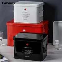 metal household first aid kit outdoor camping medical box portable medical supplies toolbox medicine storage box outpatient box