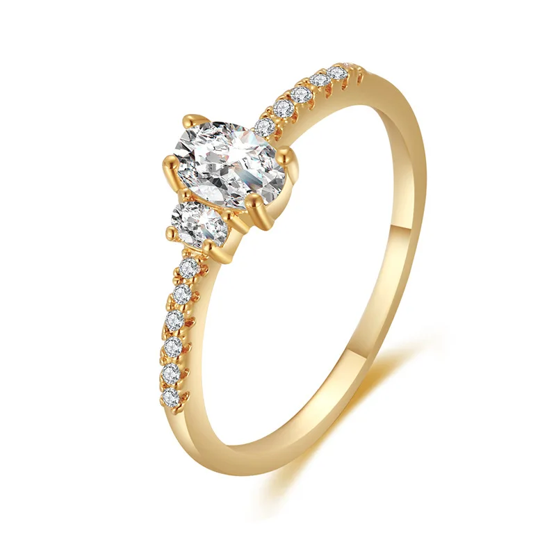 

Кольца с натуральным бриллиантом для женщин, классические ювелирные украшения из желтого золота 14 к, простые офисные украшения, подарочные ...