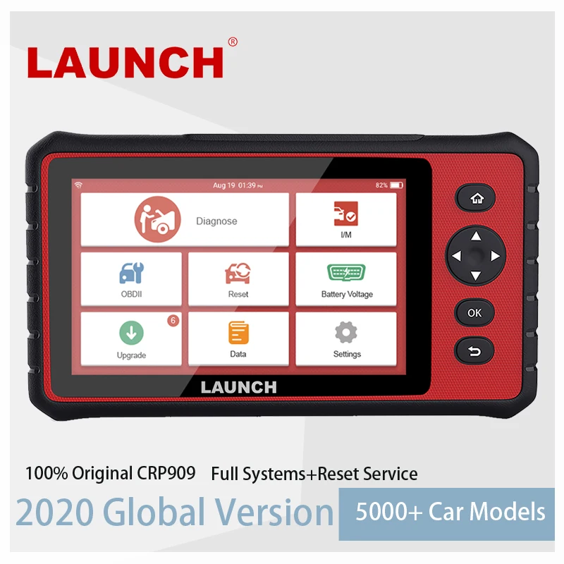 Диагностический сканер LAUNCH OBD2 CRP909C для автомобилей прибор диагностики и сброса