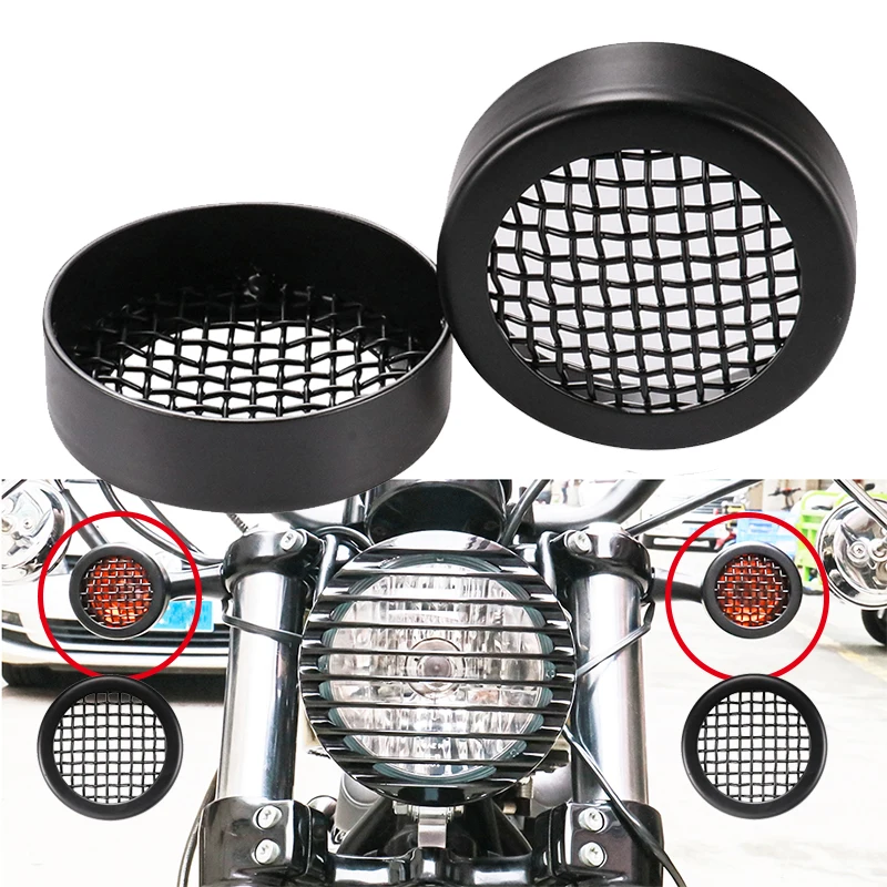 

2xmotorcycle черный поворотный индикатор гриль рамка Крышка для Harley Sportster XL883 XL1200 X48 Передняя Задняя крышка сигнала
