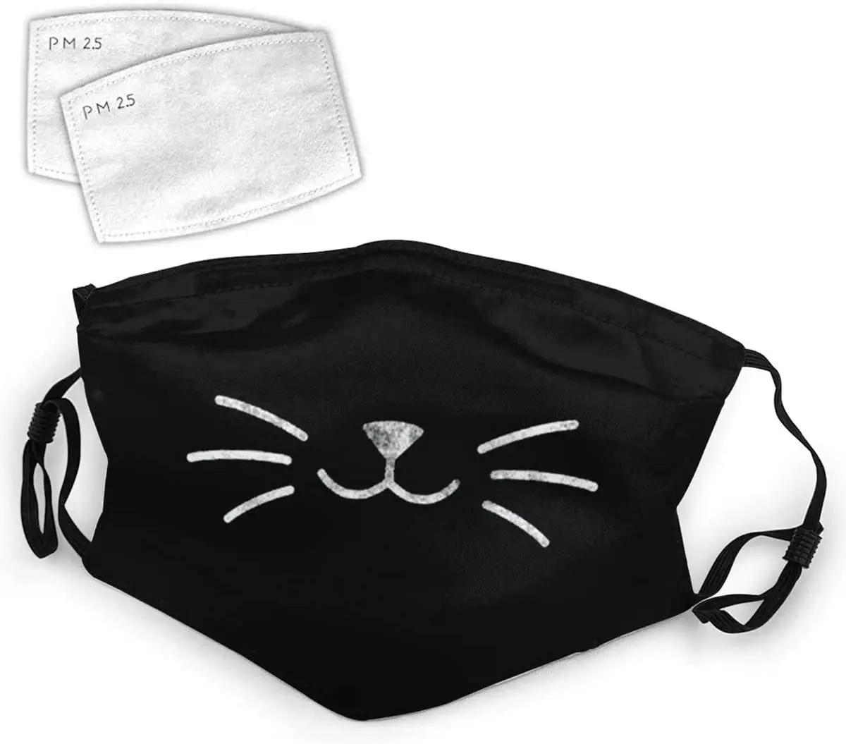 

Funny Pet Cat Whiskers Print Face Mask Washable Mouth Mask Reusable for Adults Kids Protect Mask Fashion mascarillas