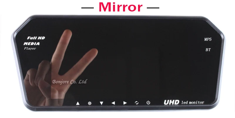 Koorinwoo новейшее Высокое разрешение 1024*600 7 TFT lcd Зеркало заднего вида монитор Bluetooth/MP5 Usb/SD слот Revese парктроник