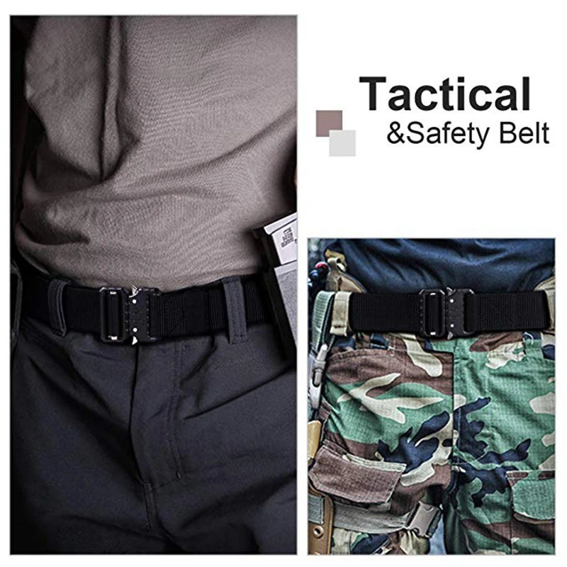 Tactical Belt Military Belt Army Combat Training Outdoor Hunting Adjustable High Quality Nylon Belt Security Accessories
