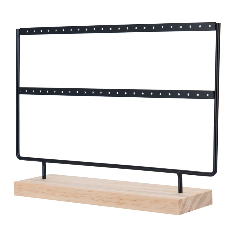 

Earring Organizer Holder Earrings Display 46 Holes 2 Layers, Earring Stand Jewelry Towel Organizers with Base