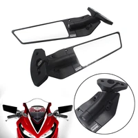 2pcs motorcycle mirrors modified wind wing adjustable rotating rearview mirror for honda cbr250r cbr300r cbr500r cbr600r cbr650r