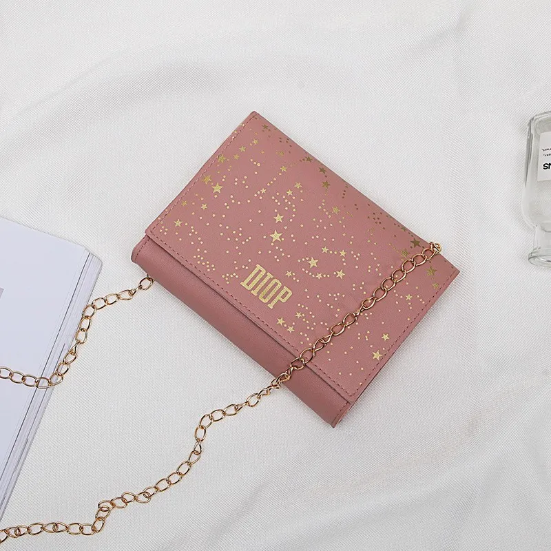 

Fashion Female Designer Shoulder Bag Embroidery Constellation Flap Messenger Bag casual Women Light chain Handbag Sac A Main