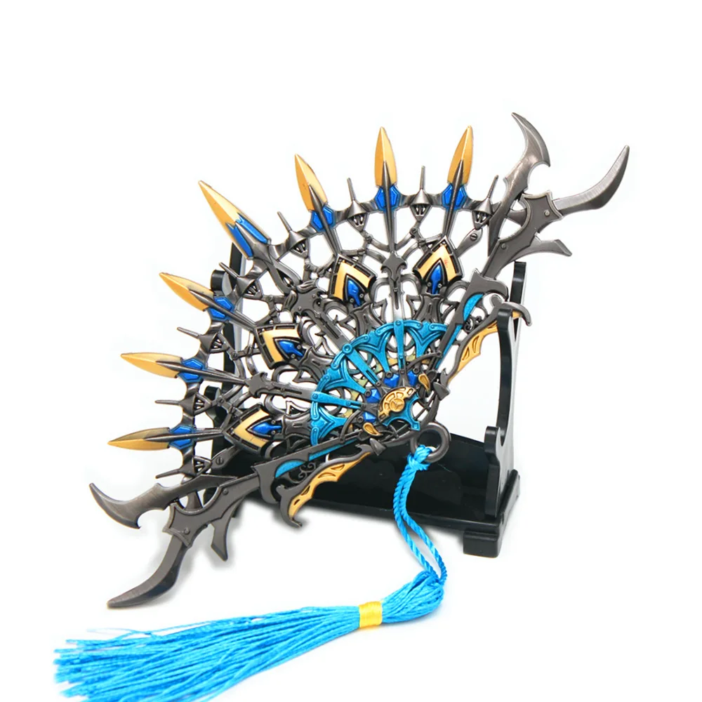 

Аниме Косплей модель оружия 9,5/15 см перо павлина Douluo анимация периферийные танмэны из сплава модель украшение подарок