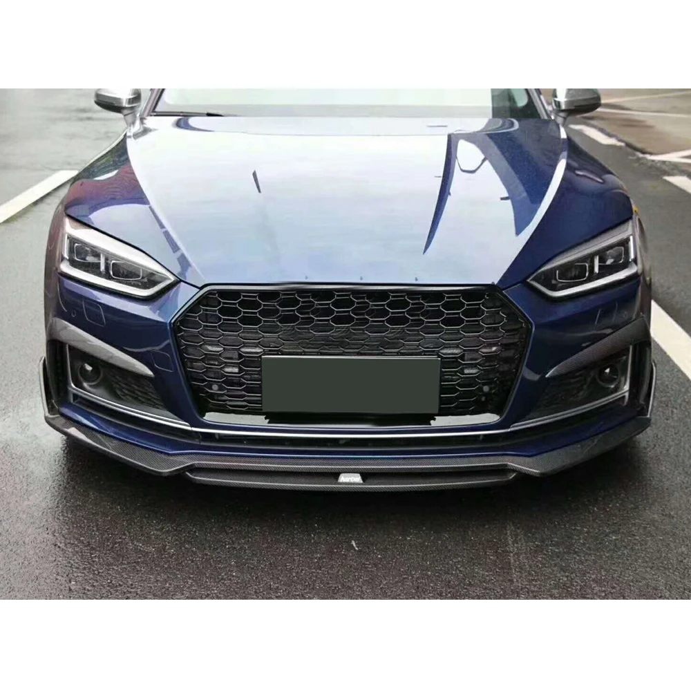 Углеродное волокно автомобиля ront бампер спойлер сплиттеры для Audi A5 Sline S5 седан- спойлер