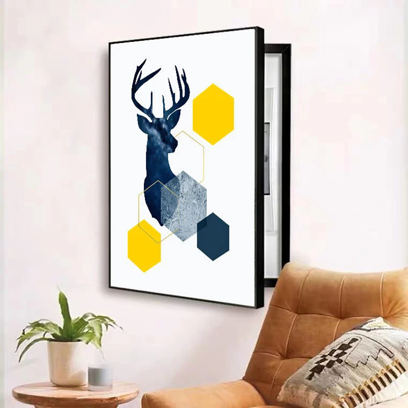 Электрическая коробка Вертикальная боковая открытая современная роспись