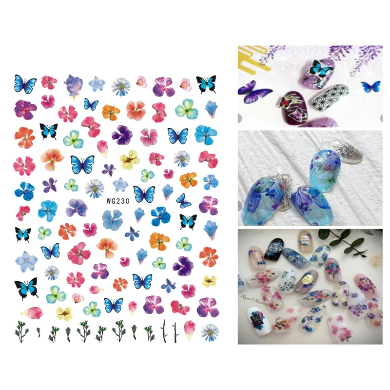 

10PCS Female Color Butterfly Nail Sticker Slider DIY Nail Beauty Beauty Decoration