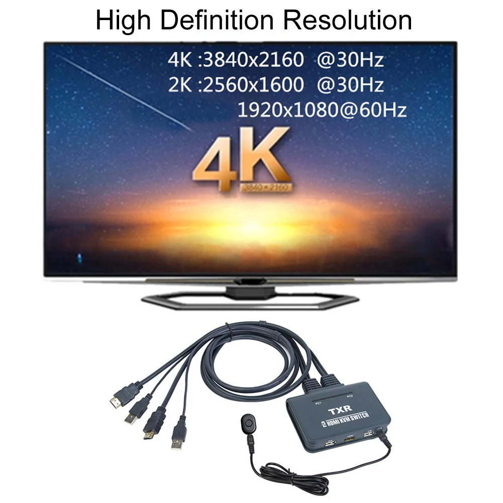 

Настольный контроллер с 2 портами, USB-аксессуары, компьютер с кабелями, клавиатурой, мышью, KVM-переключателем, двойная деталь, Plug And Play