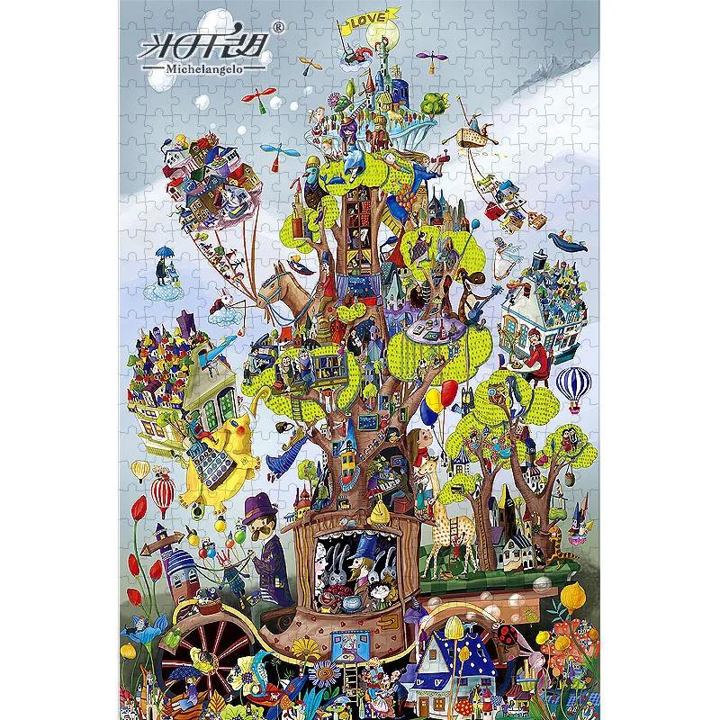

Michelangelo Wooden Puzzle Oversized Puzzle 4000 Piece Adult Gift Family Decoration Painting Original Hand-painted Pet Painting