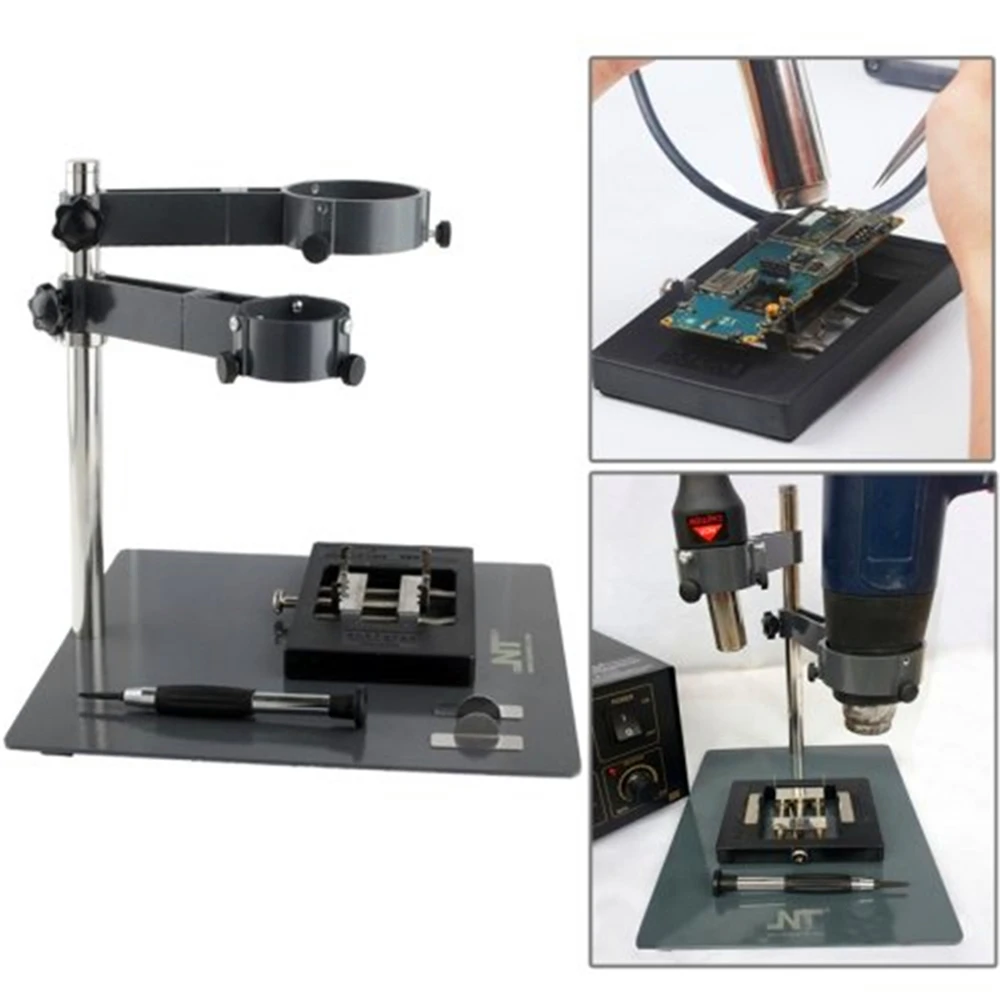 Hot air gun clamp holder F-204 Mobile Phone Laptop BGA Rework Reballing Station Air Gun Clamp Jig NT F204 Fixtures | Инструменты