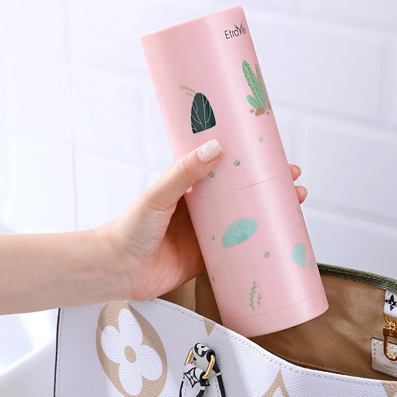 

5PCS/Set 5 In 1 Partitioning Wash Outdoor Travel Toiletry Set Toothbrush Cup Portable Storage Box Hygiene Cleaning Supplies