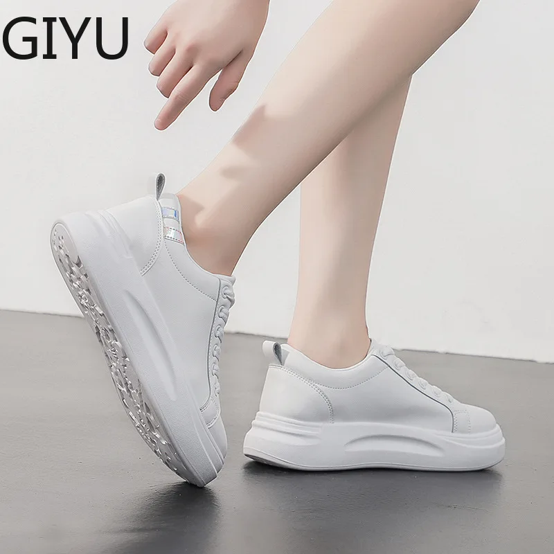 2019 г. Весенне-осенние с сеткой женская одежда повседневная Белая обувь из PU