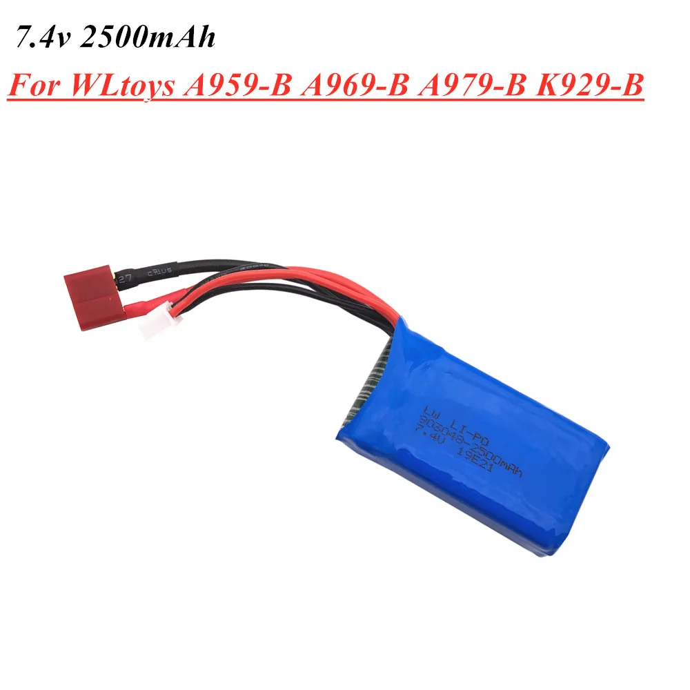 7 4 в 2500 мАч 903048 Lipo Батарея + зарядное устройство Набор для WLtoys 144001 A959 B A969 A979 K929B RC