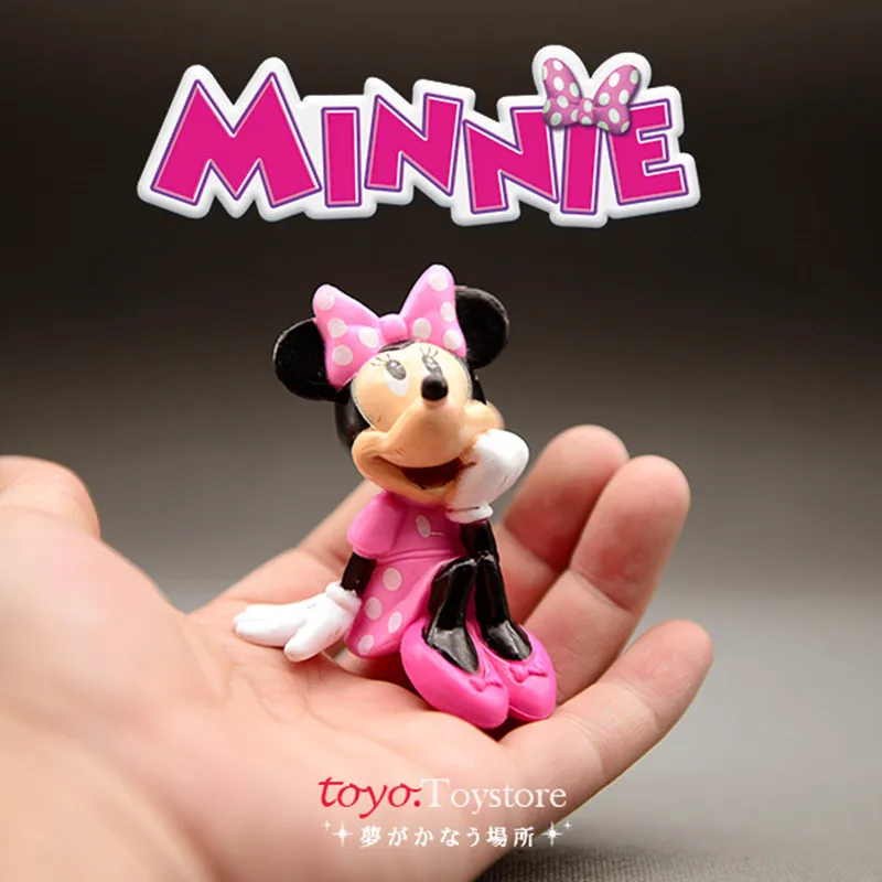 

12pieces 6.5cm Minnie sitting decoration doll cake decoration accessories solid weight