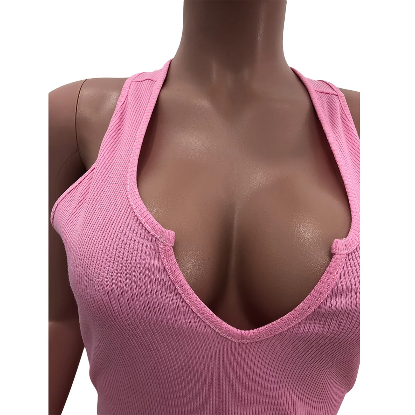 

Women Fashion Sexy Deep V-Neck Skirt Sleeveless Solid Strap Slim Package Hip Sling Beach Party Dress Summer Female Mini Dress