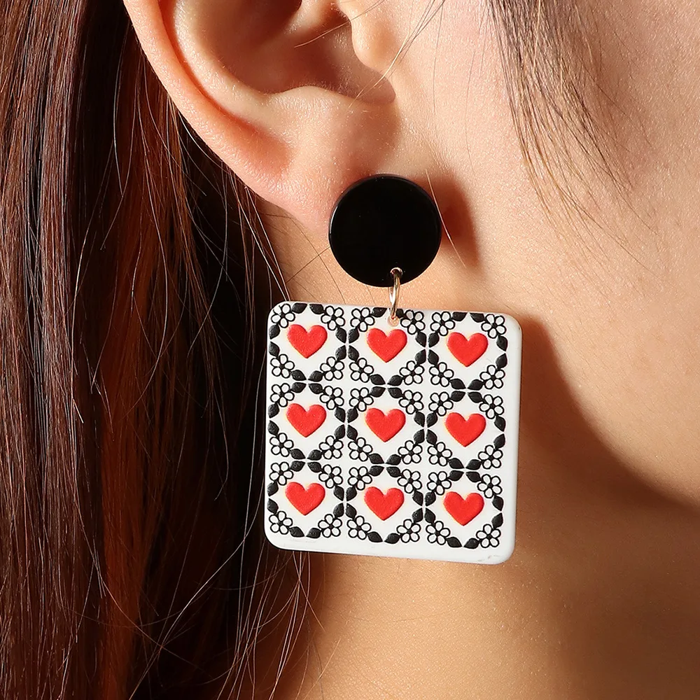 Модные Акриловые богемные серьги в стиле панк с леопардовым принтом для женщин