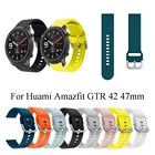 1 шт., силиконовый ремешок для часов Huami Amazfit GTR 42 47 мм