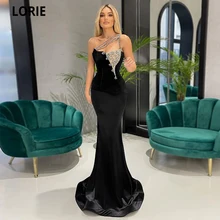 LORIE – Robe De soirée longue noire, style sirène, sans manches, scintillante, nouvelle collection  (3)