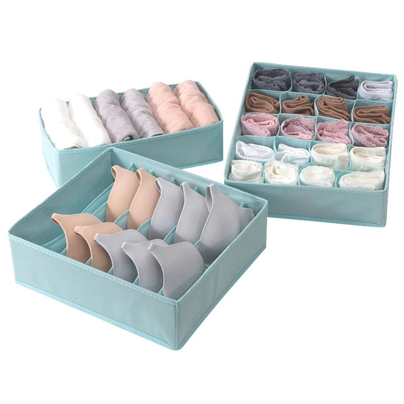 

3pcs/set Underwear Organizer Boxs Bras Socks Drawer Case Foldable Wardrobe Clothes Storage Box