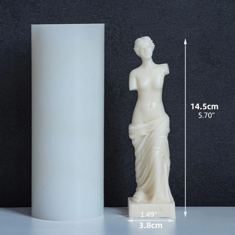 

DIY Art Body Candle Crystal Epoxy Resin Mold Fragrance Human Shaped Venus Goddess Wax Plaster Casting Silicone Mould