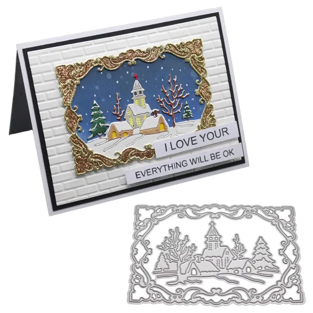 DIY штамповочный шаблон из углеродистой стали рождественские буквы цифры