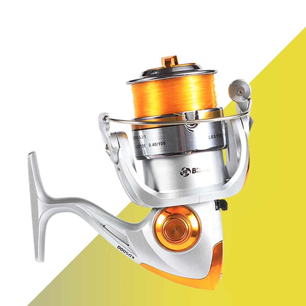 1000-7000 Series Metal Coil Spinning Reel Boat Rock Fishing Wheel Galvanized Spool Fish Lines