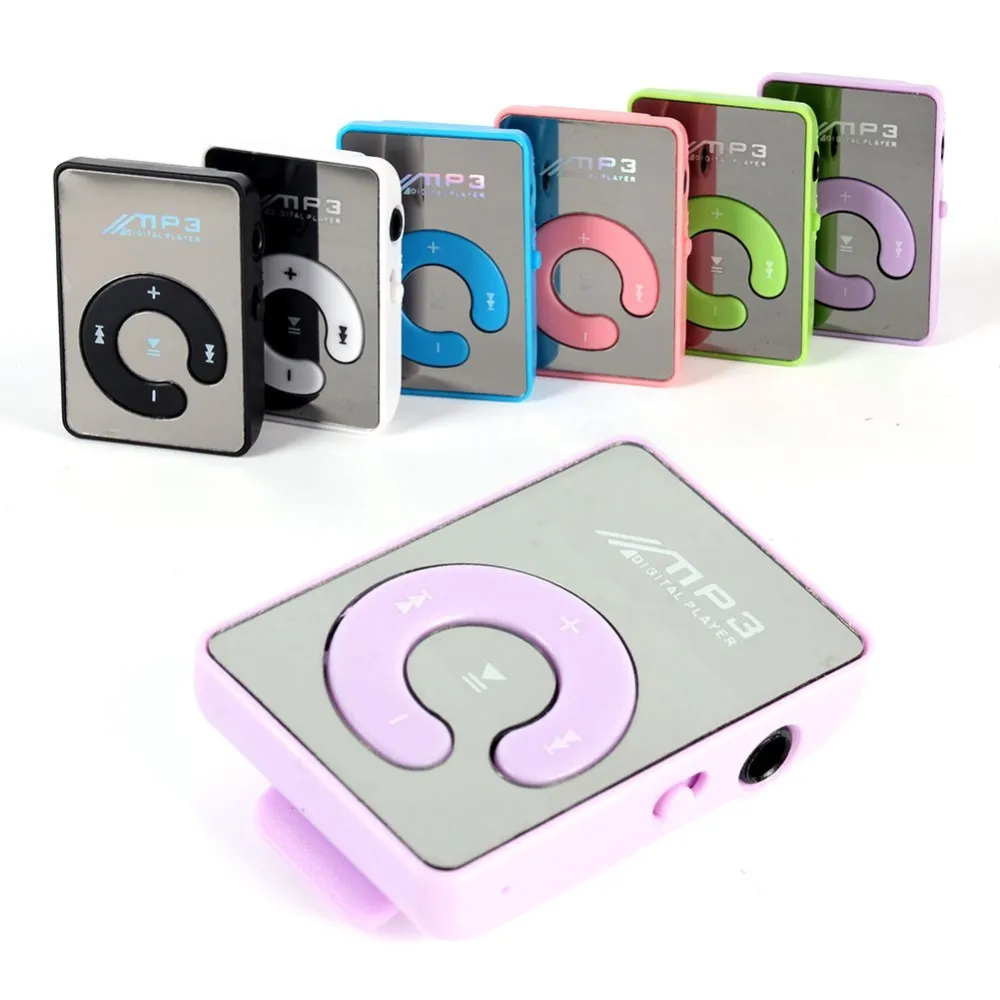 SUOZUN USB Digital Mp3 Music Player Mini Mirror Clip Support 8GB SD TF Card Portable Sport MP3 Players | Электроника