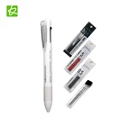 Оригинальные многофункциональные ручки KACO, 4 в 1, черные, синие, красные, зеленые зеркальные ручки, механический карандаш с японскими чернилами, 0,5 мм, заправка