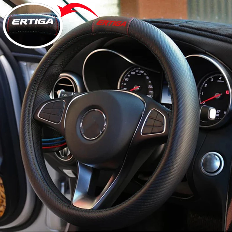 

Для Suzuki Ertiga 38 см чехол рулевого колеса автомобиля Защита из углеродного волокна автомобильные аксессуары
