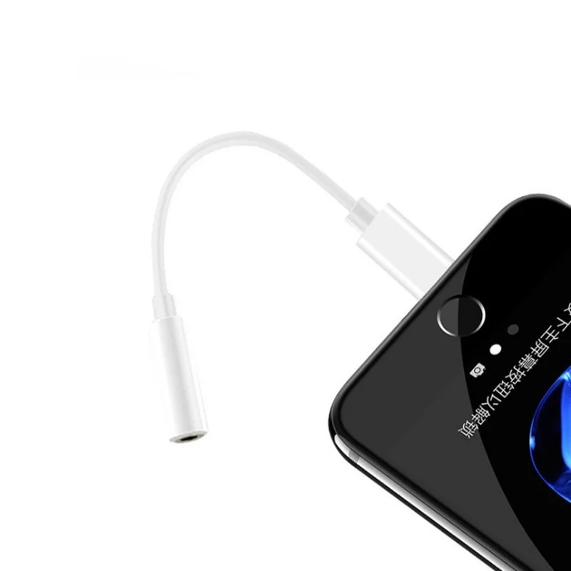 Adaptador de auriculares para iPhone 7 8, Adaptador de auriculares con conector macho hembra de 3,5mm, cargador