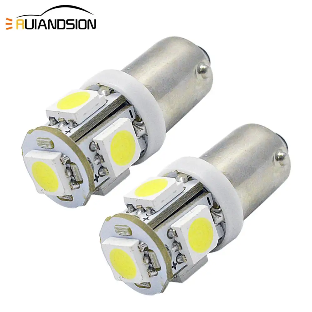 2шт Высокое качество BA9s DC 6v Предупреждение льные огни 1W T4W 5050 5SMD светодиодные