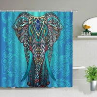 elephant shower curtain funny animals bathroom decor bathtub partition curtains waterproof frabic with hooks bath accessories