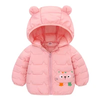 weixinbuy baby boy cartoon hooded jacket coats toddler girl zipper overcoat children ski outerwear 1 6t winter kids warm coat