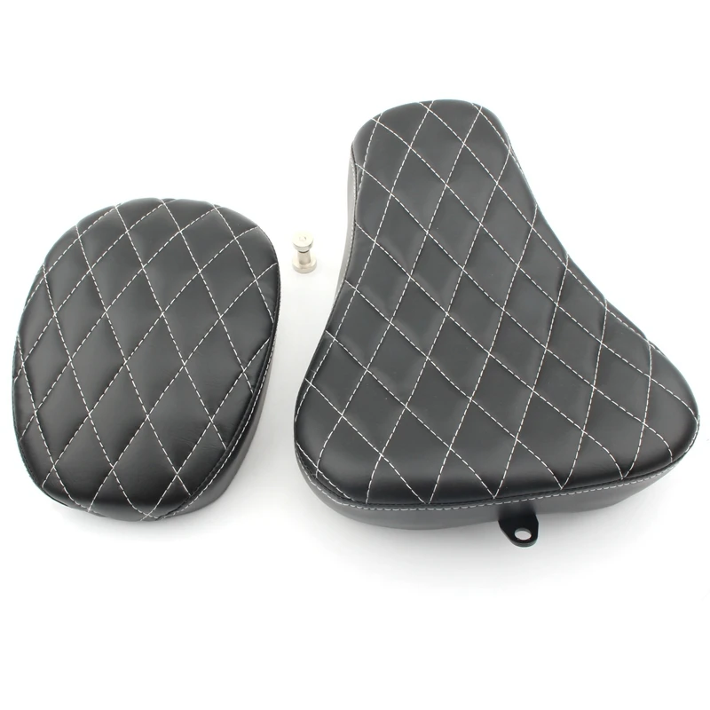 Сиденье водителя мотоцикла + заднее сиденье пассажира Кожаная подушка сиденья